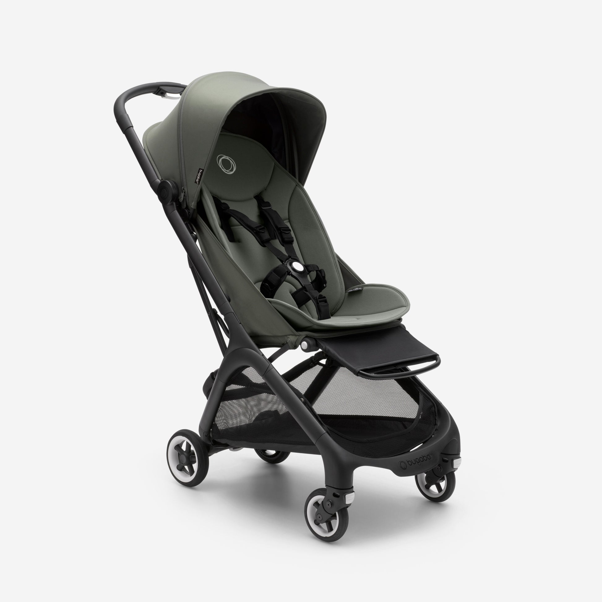 Bugaboo Butterfly compact pram in forest green with sun canopy