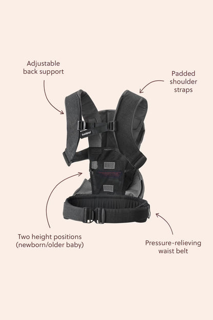 BabyBjorn One Air baby carrier folded flat for packing