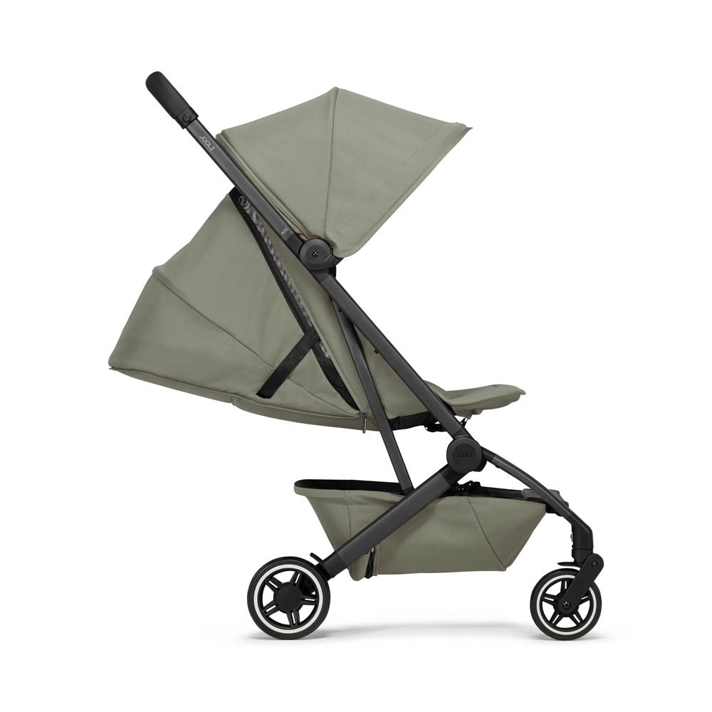 Joolz Aer+ compact pram in sage green with seat reclined